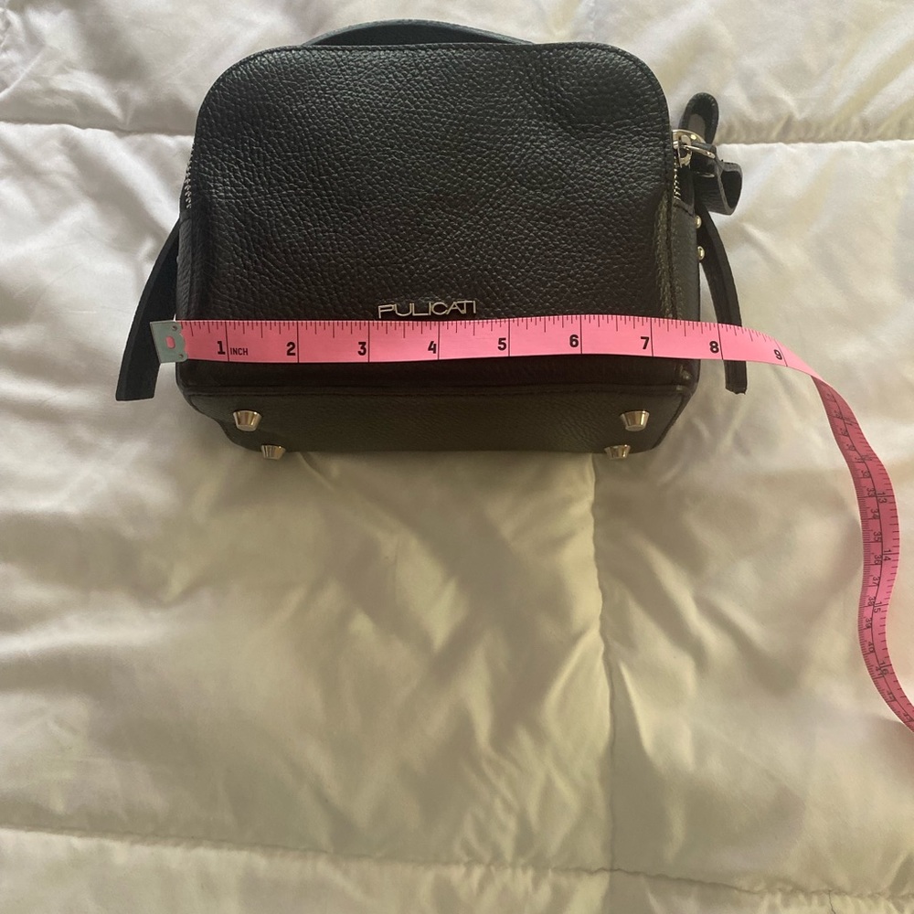 EUC PULICATI genuine leather made in Italy black crossbody/ hand bag - Picture 15 of 16